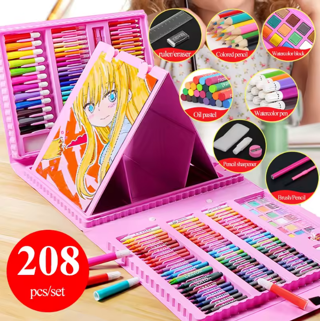 208Pcs Premium Unicorn Kids Super Mega Art Set