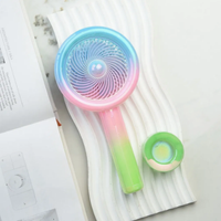 Rechargeable Colorful Desktop Fan With Lights