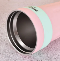 650ml Stainless Steel Temperature Display Coffee Cup - Pink