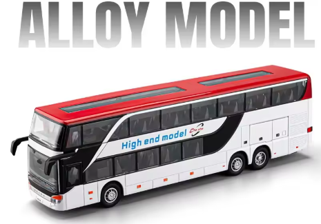 1:30 Diecast Double Decker Urban Transport Bus Model