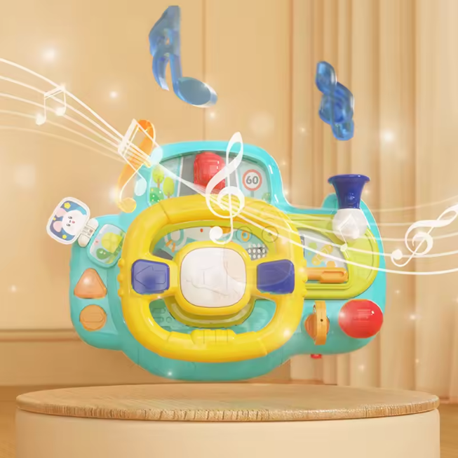 Huanger Multi-functional Kids Musical Steering Wheel