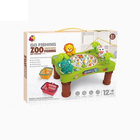 Electric Rotation Musical Zoo Fishing Game - Green
