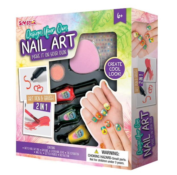 DIY 2in1 Nail Art Kit With Pen & Brush