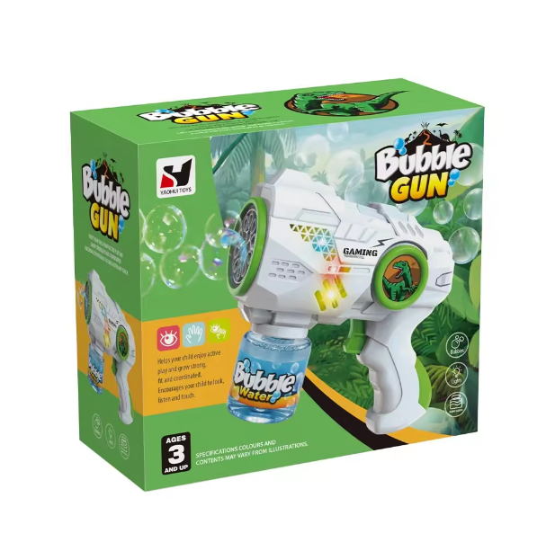 Dinosaur Battery Powered Bubble Gun With Lights