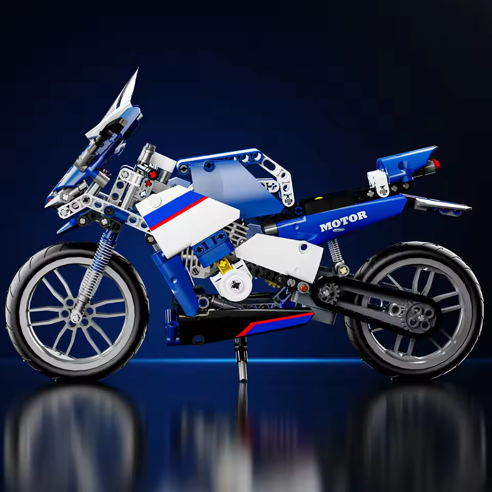 426Pcs DIY Tech Lego Bricks Racing Bike 