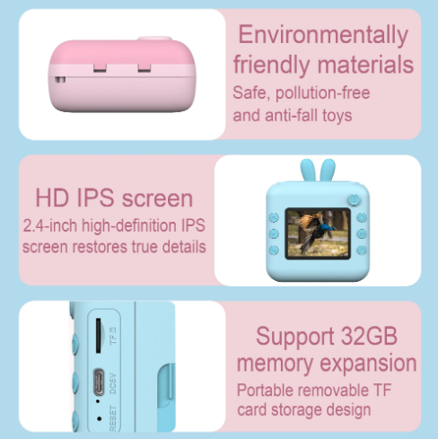 Kids Dual Shot Instant Digital Printing Camera