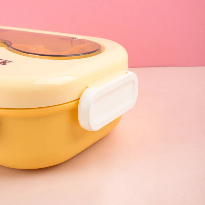 Kids Cartoon Design Stainless Steel Lunch Box With Spoons