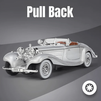 1:24 Diecast Benz 500K Classic Model With Acrylic Box - White