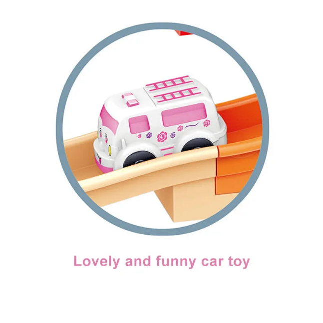 27Pcs DIY Manual Rotary Car Slide Track Building Blocks