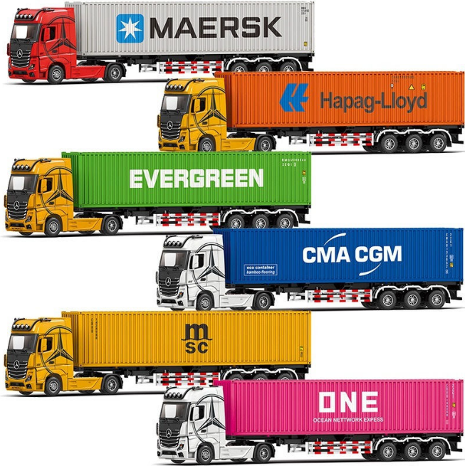 1:24 Diecast Metal Transport Container Truck