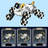 Remote & Watch Control Stunt Spray 8-Wheels Robot Dog
