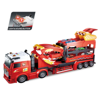 113cm Deformation Catapult Car Launching Truck - 4Pcs Alloy Cars