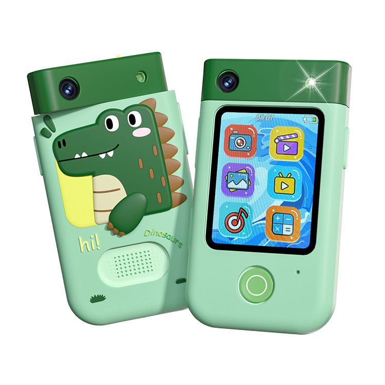 Kids Dinosaur Rotating Dual Camera Digital Touch Phone
