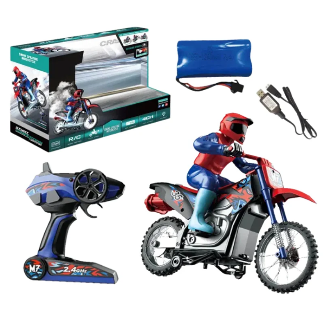 2.4GHz RC Stunt Spray Motorbike