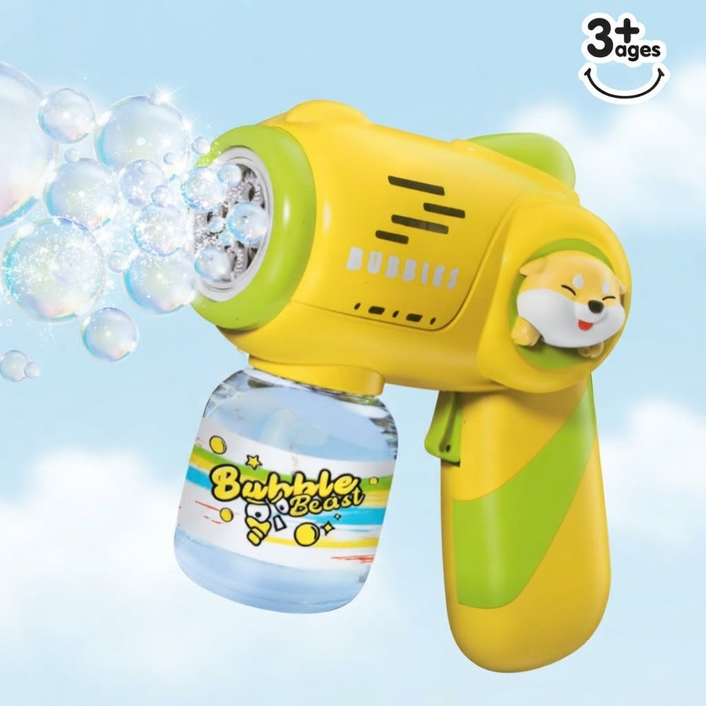 5 Holes Dog Themed Colorful Bubble Gun