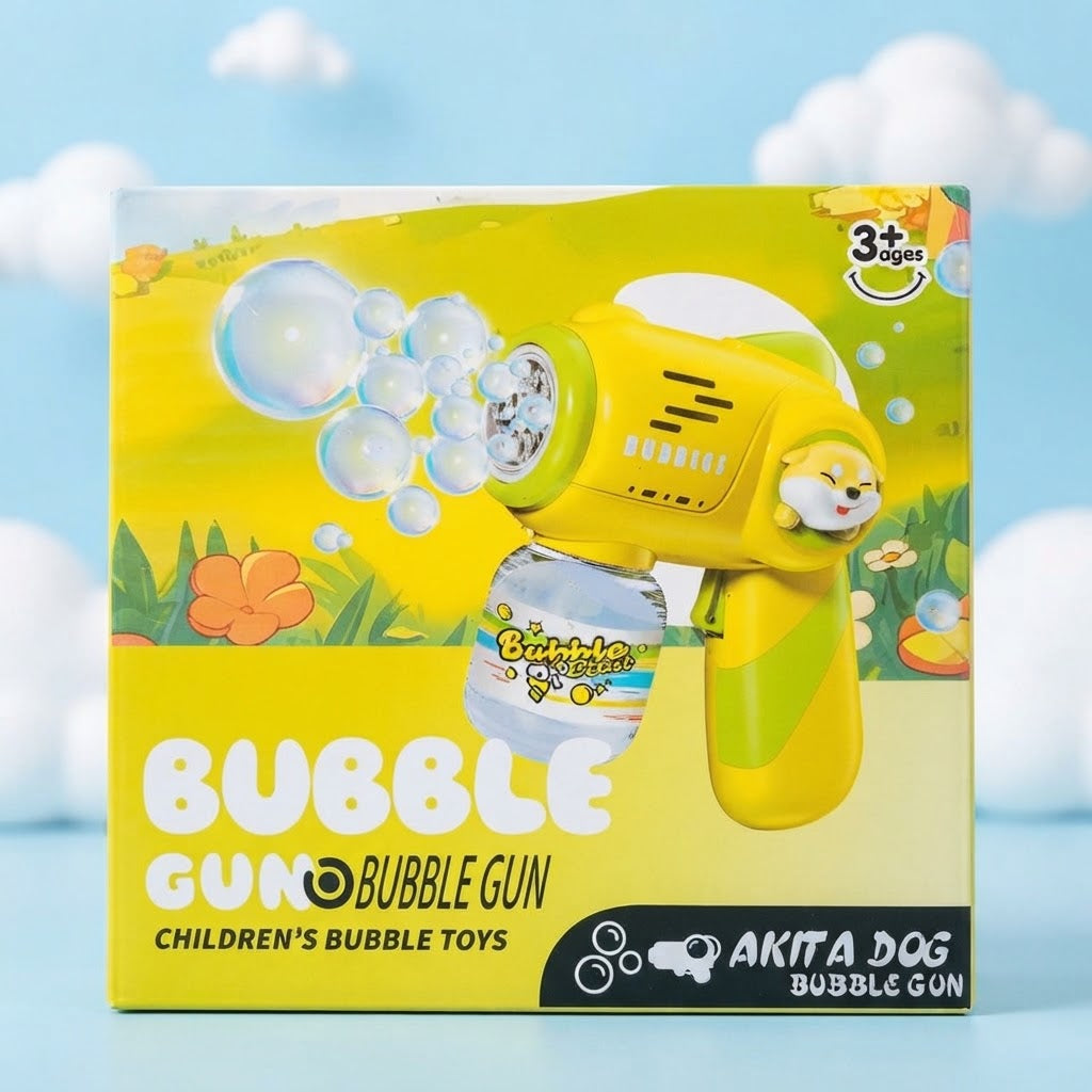 5 Holes Dog Themed Colorful Bubble Gun