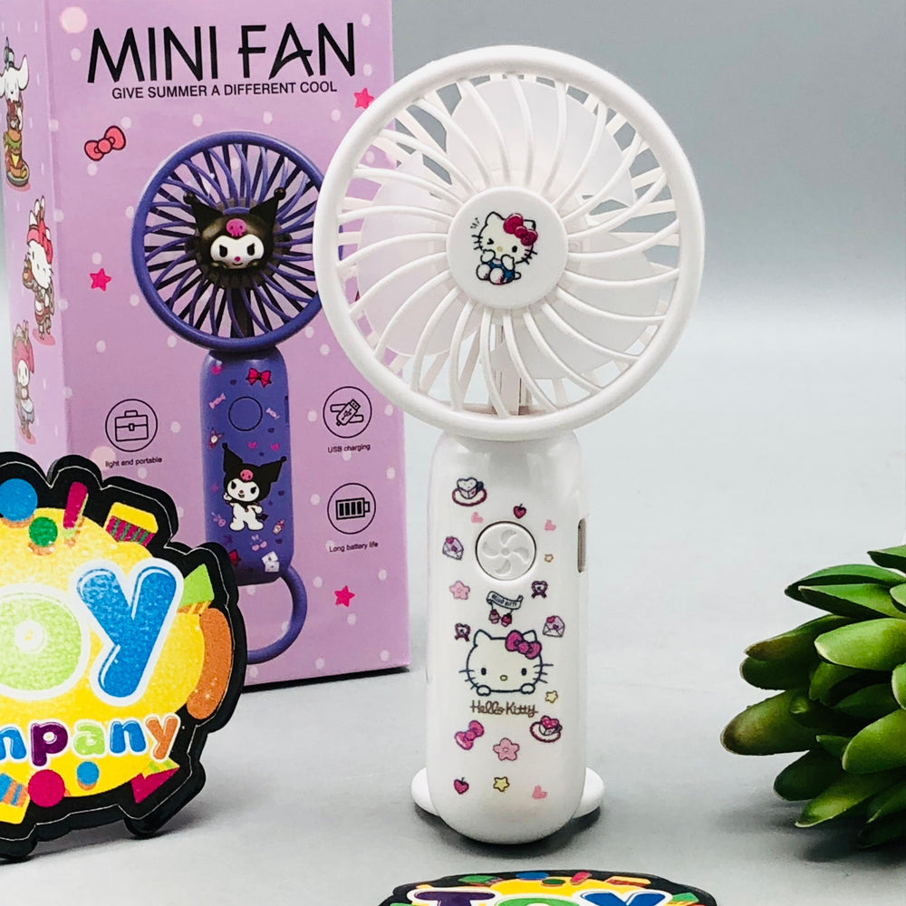 5" Rechargeable Mini Hello Kitty Three Speed Fan
