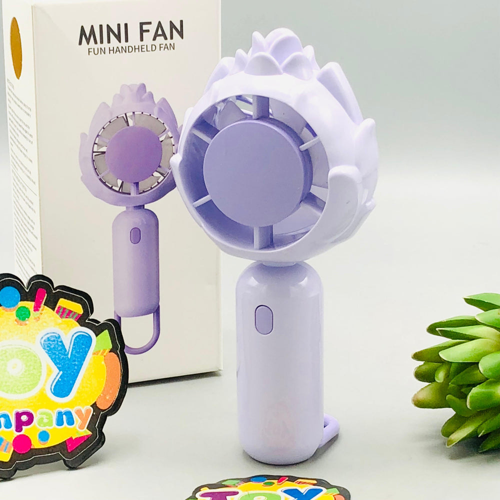 5" Rechargeable Tulip Design Mini Handheld Fan