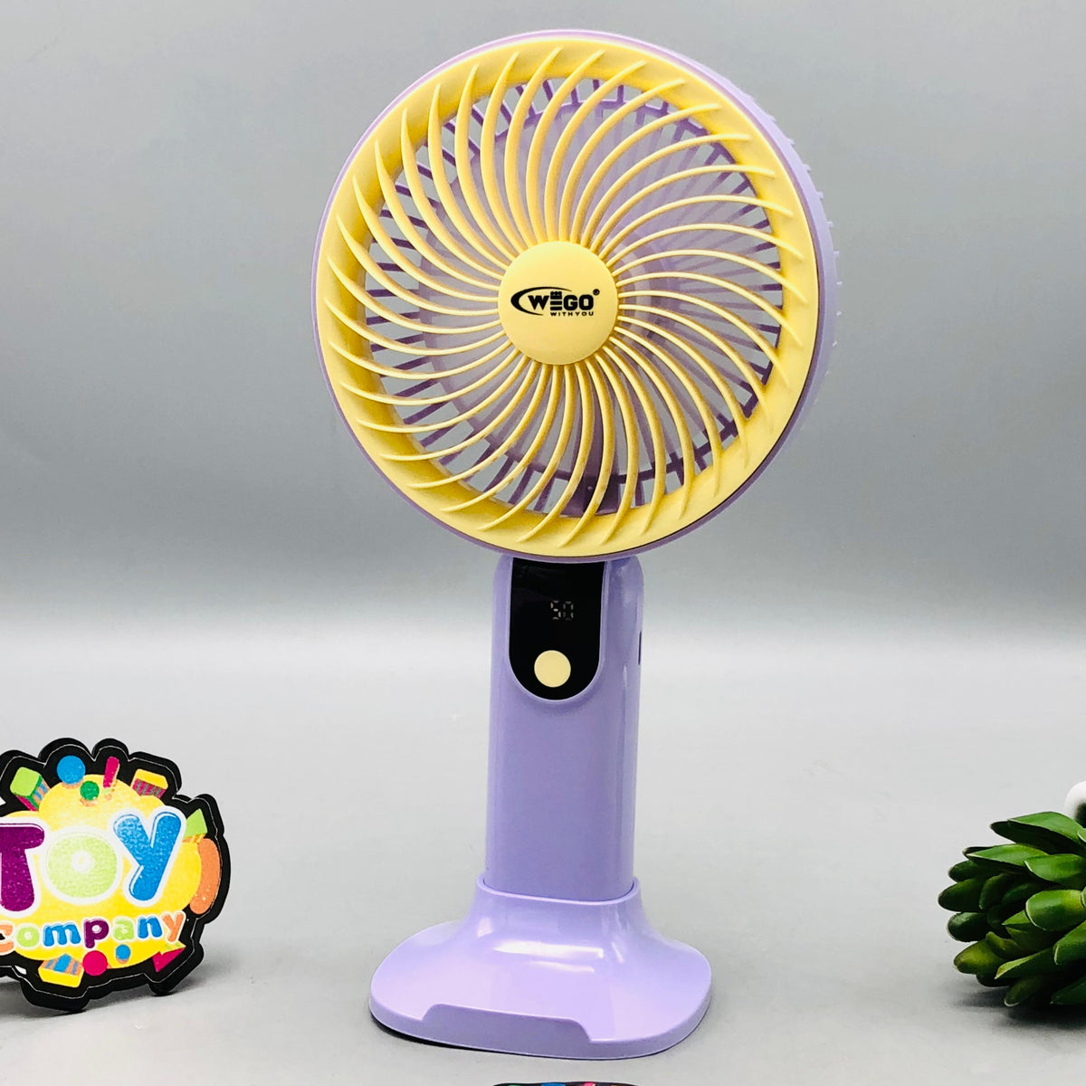 9.5" Rechargeable 5 Wind Speed Digital Display Cooling Fan