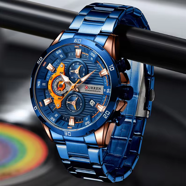 CURREN Unique Design Stainless Steel Wrist Watch - Copy