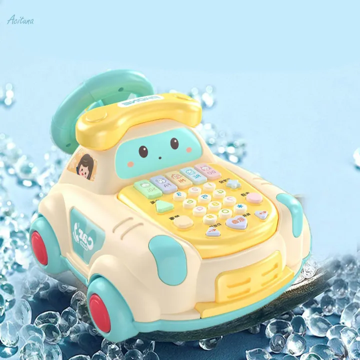Multi-functional Kids Steering Musical Telephone Car