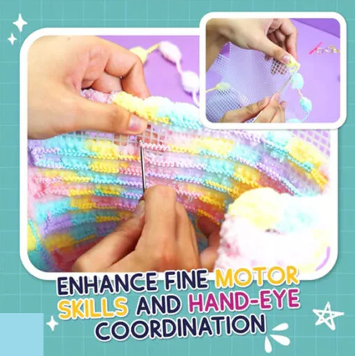 DIY Crafting Hand-Woven Pom Pom Bag