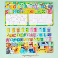 Wooden Montessori 4in1 Letter Fishing Game Board