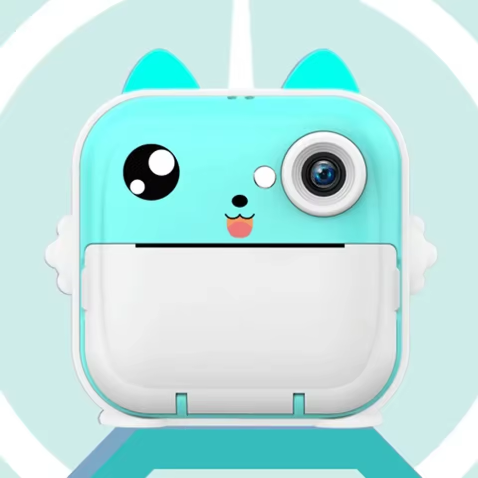 Kids Cute Bunny Shape Instant Print Camera - Blue