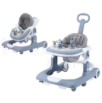 Multi-functional 3in1 Baby Monkey Musical Walker - Gray