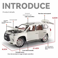 1:24 Diecast Lexus LX570 Model Car With Smoke