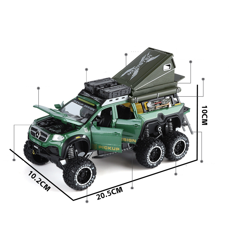 1:24 Diecast Mercedes AMG 6x6 Pickup Truck Model