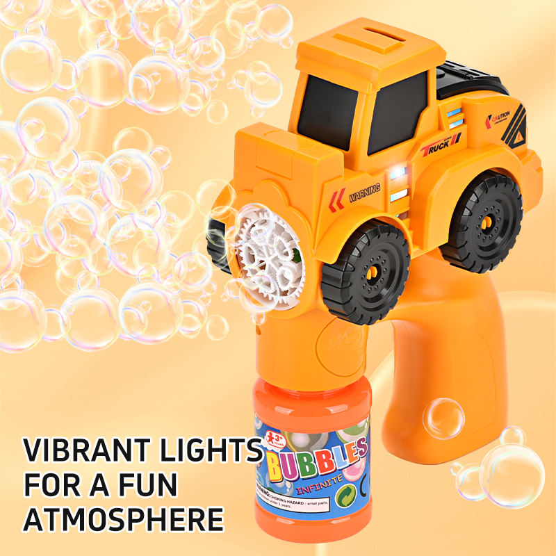 5 Holes Engineering Vehicle Themed Colorful Bubble Gun