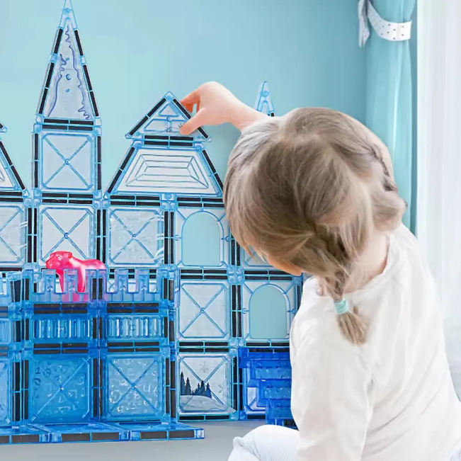 62Pcs DIY Magnetic Marine Animal Tiles Building Blocks