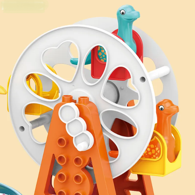 82Pcs DIY Manual Dinosaur Ferris Wheel Building Blocks