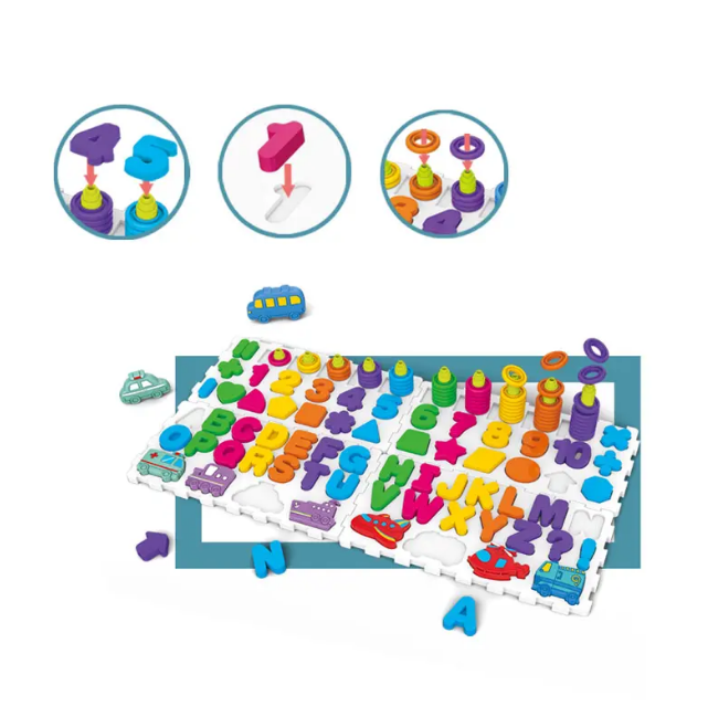 4in1 Kids Number & Letter Learning Board