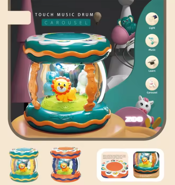 Kids Carousel Touch Musical Drum