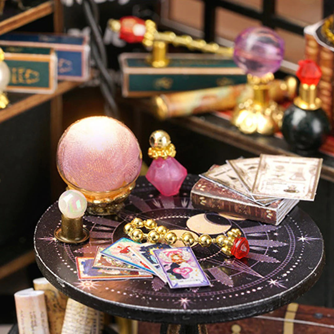 DIY Miniature Moon Magic Shop With LED Lights