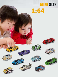 1:64 12Pcs Mini Alloy Cars Set - Assortment