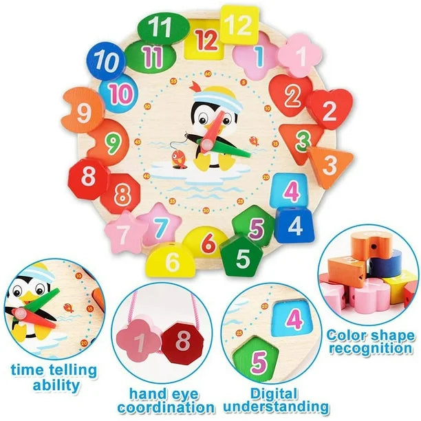 Wooden Montessori Learning Digital Clock