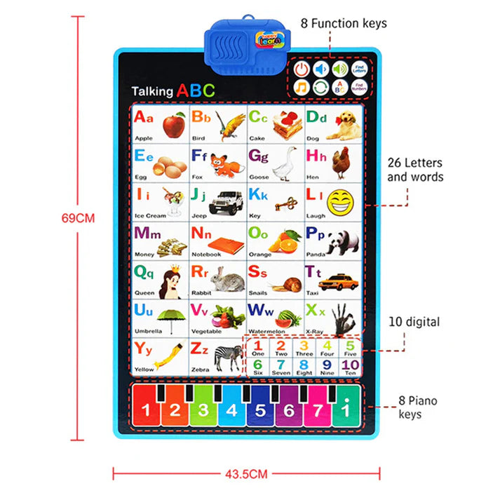 Electronic Multi-functional Alphabet Learning Wall Chart