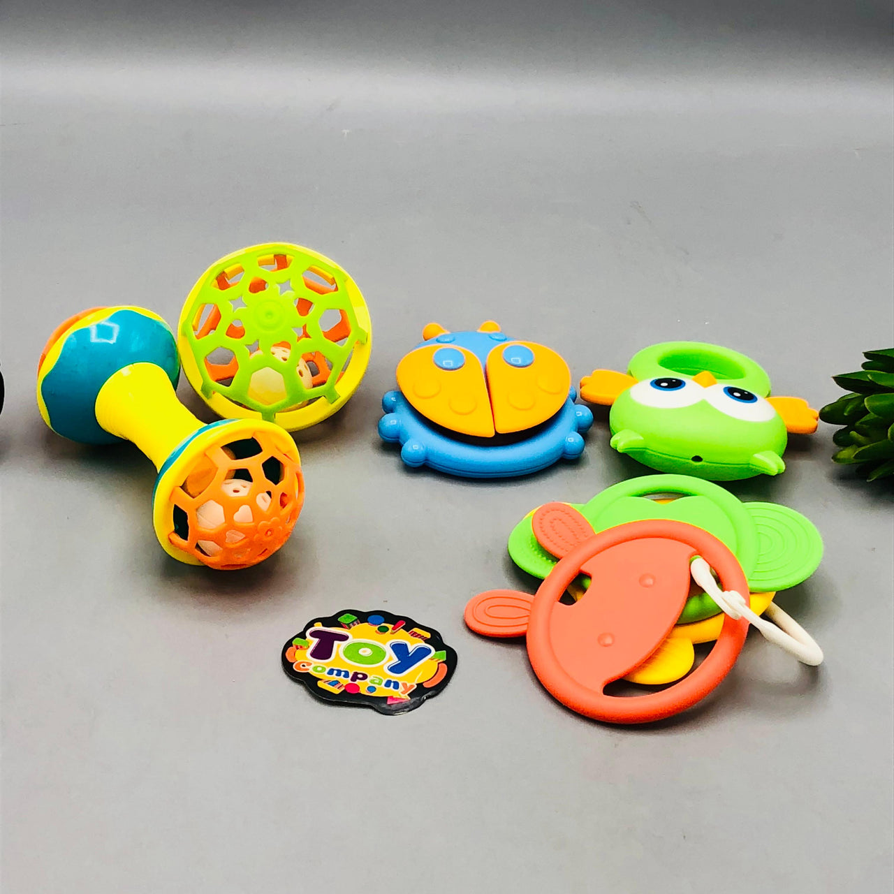 5Pcs Premium Baby Teether & Rattles Set557645710012376