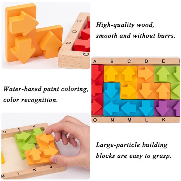 Kids Wooden Puzzle Arrow Design Game