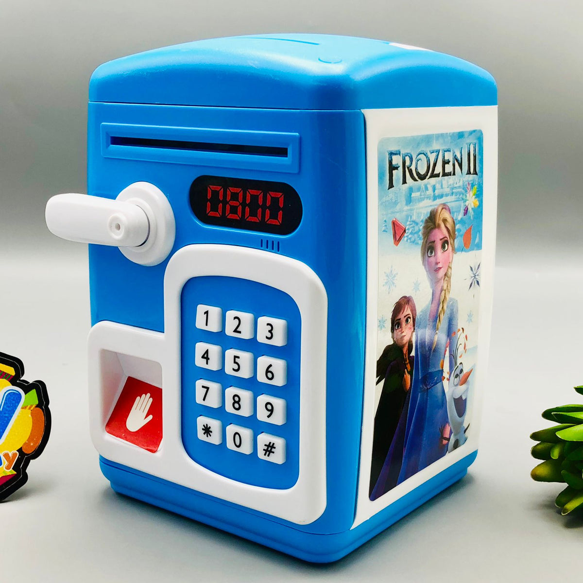 Frozen Fingerprint & Password Unlock Piggy Bank