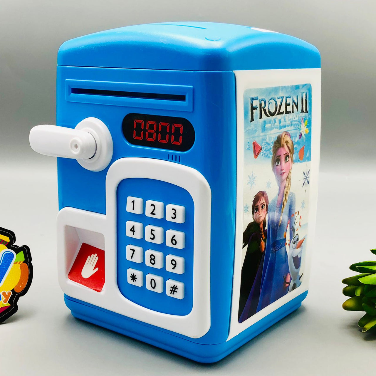 Frozen Fingerprint & Password Unlock Piggy Bank