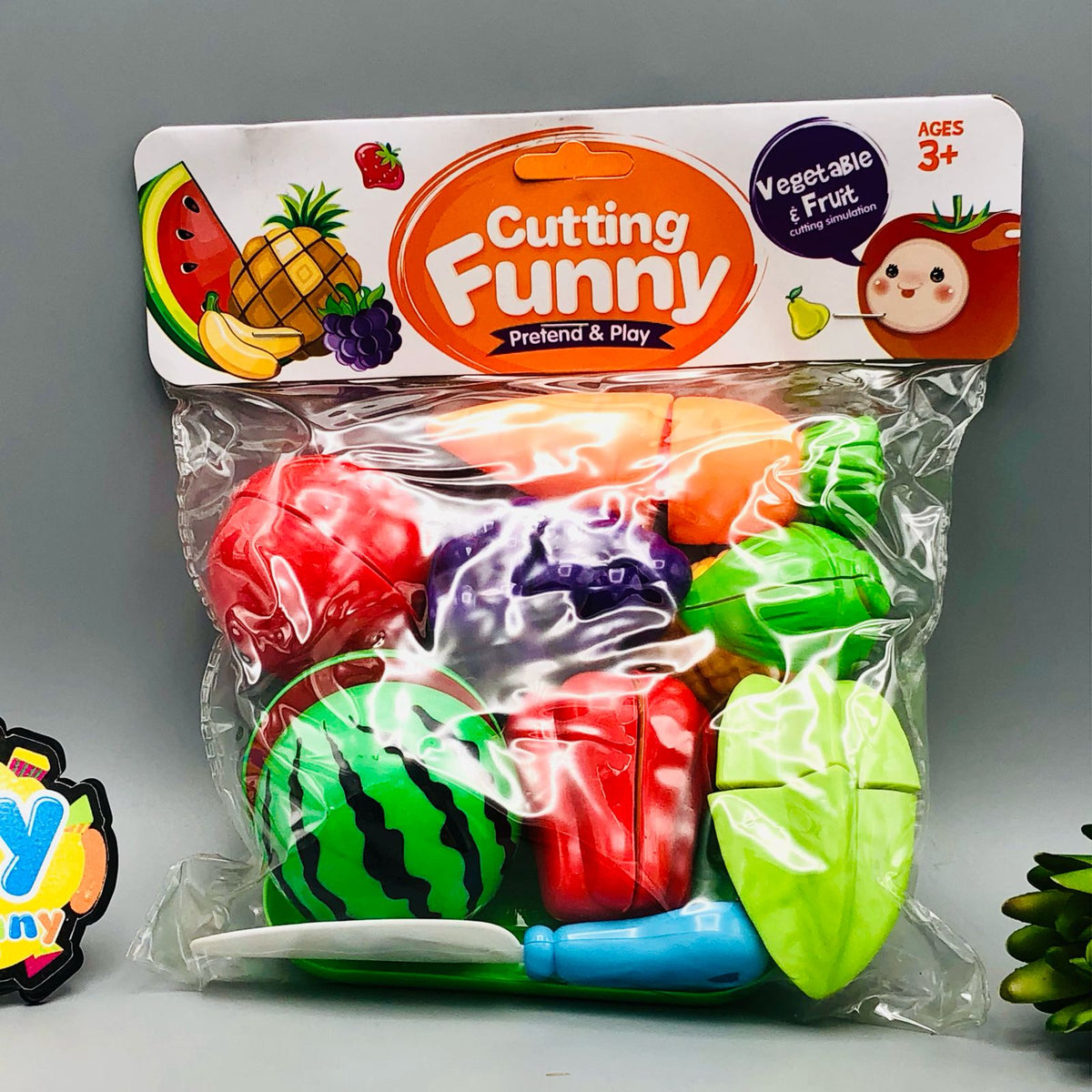 Pretend Play Vegetable & Fruit Cutting Toy Set