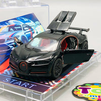 1:64 Diecast Bugatti With Acrylic Display Box - Black