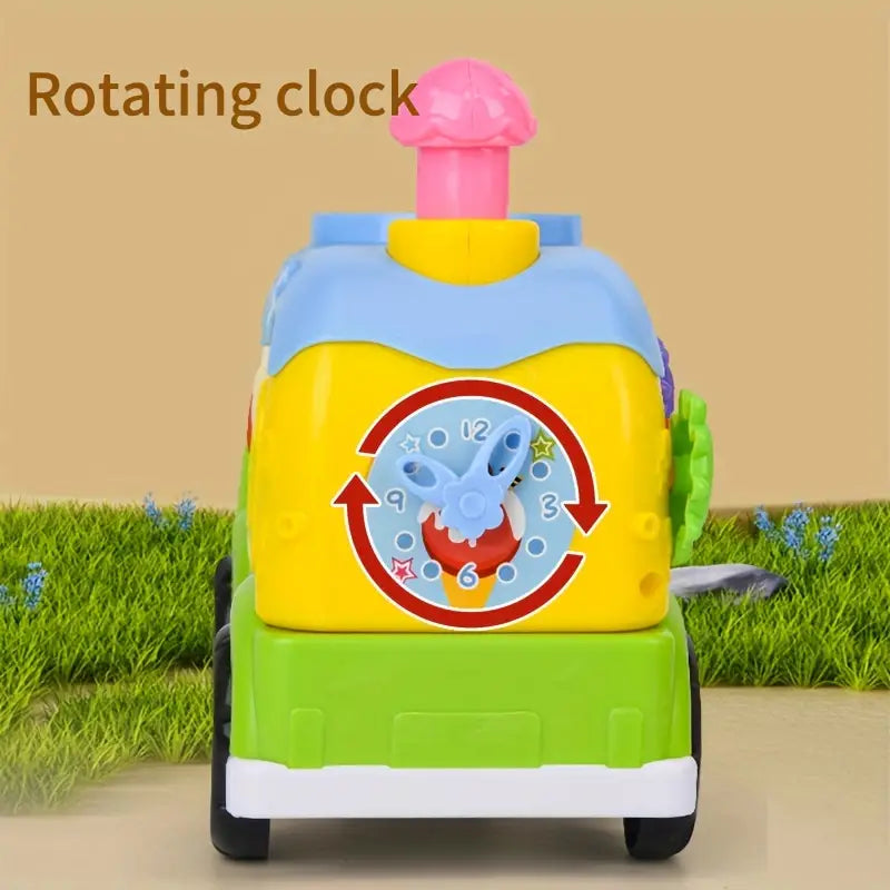Multi-functional Flying Disc Spinner Funny Truck Toy With Light & Music