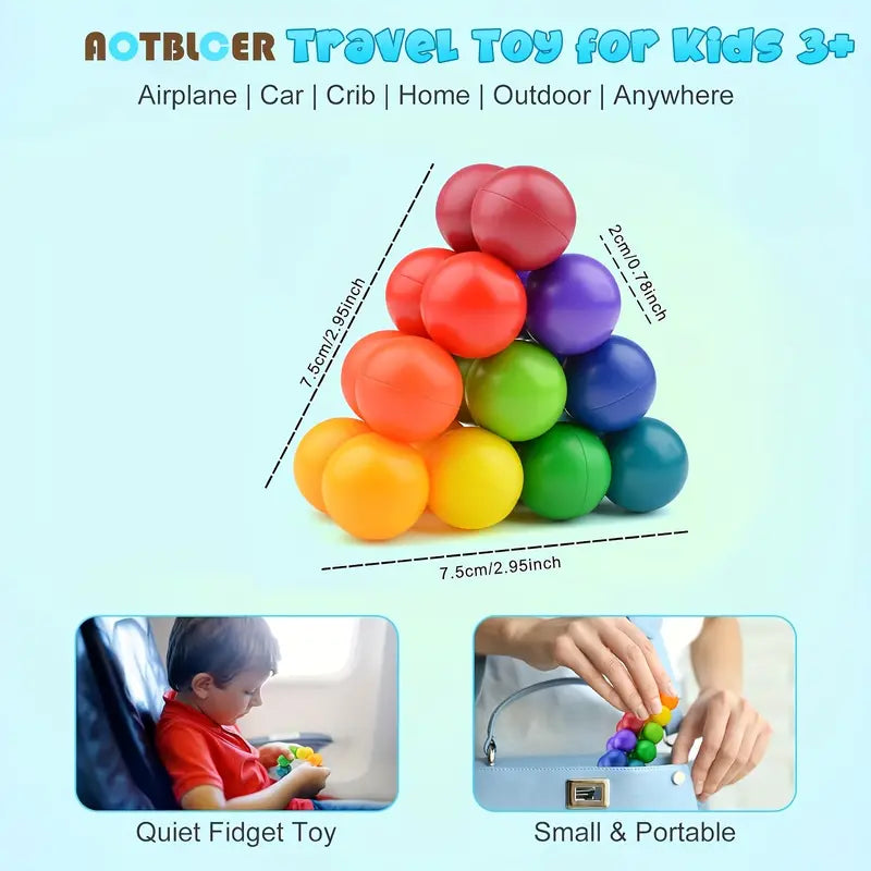 Montessori Rainbow Twisting Magic Puzzle Balls