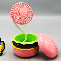 Burger Themed Rechargeable Desktop Fan