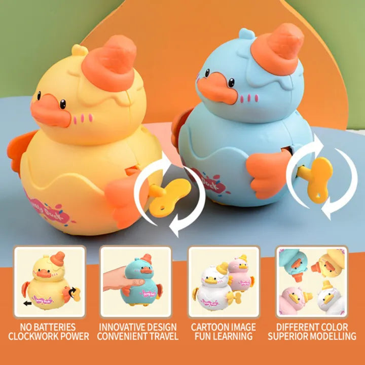 Cute Friction Wind-Up Cartoon Duck